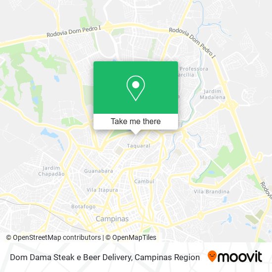 Dom Dama Steak e Beer Delivery map