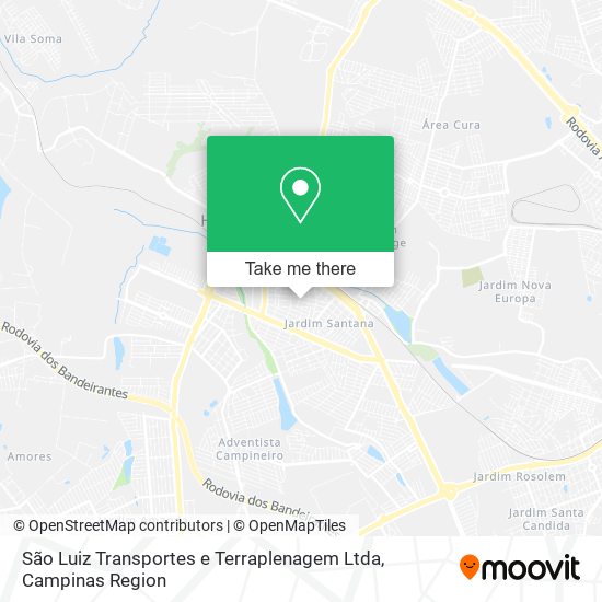 São Luiz Transportes e Terraplenagem Ltda map