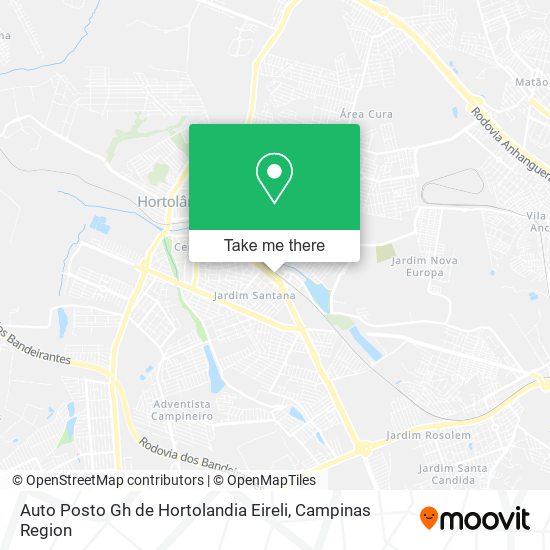 Mapa Auto Posto Gh de Hortolandia Eireli