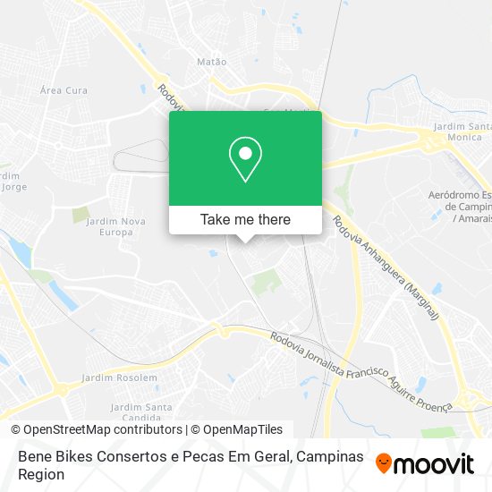 Mapa Bene Bikes Consertos e Pecas Em Geral