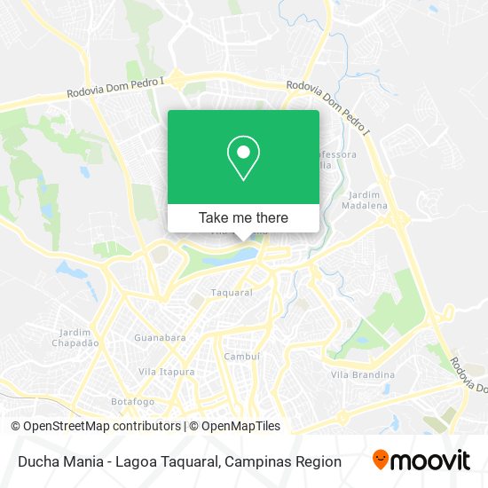 Mapa Ducha Mania - Lagoa Taquaral