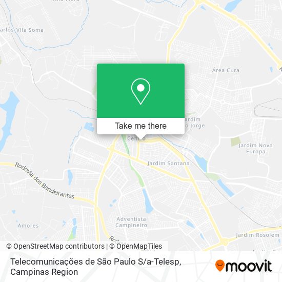 Mapa Telecomunicações de São Paulo S / a-Telesp