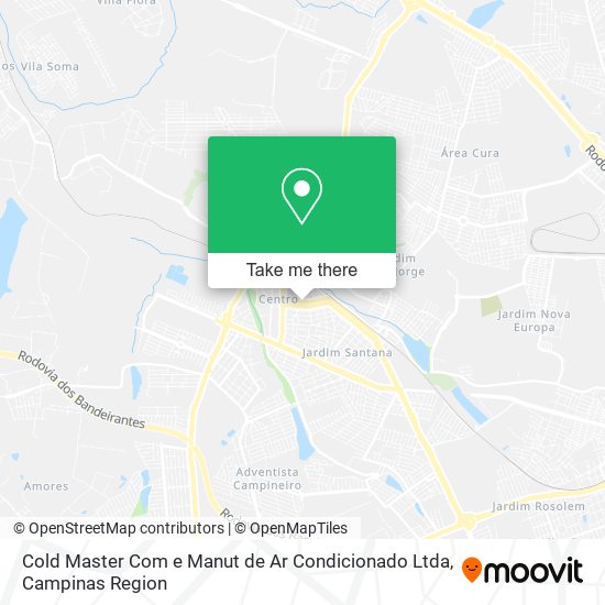 Mapa Cold Master Com e Manut de Ar Condicionado Ltda