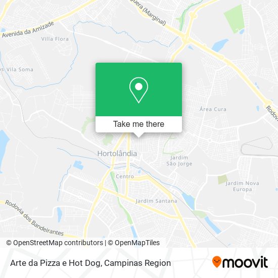 Mapa Arte da Pizza e Hot Dog