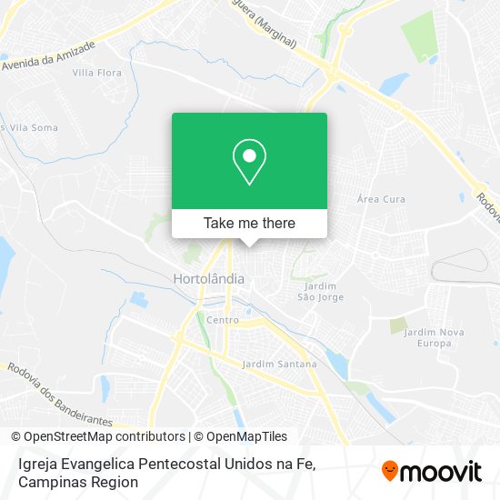 Mapa Igreja Evangelica Pentecostal Unidos na Fe