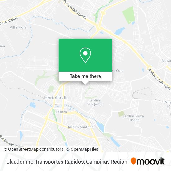 Claudomiro Transportes Rapidos map