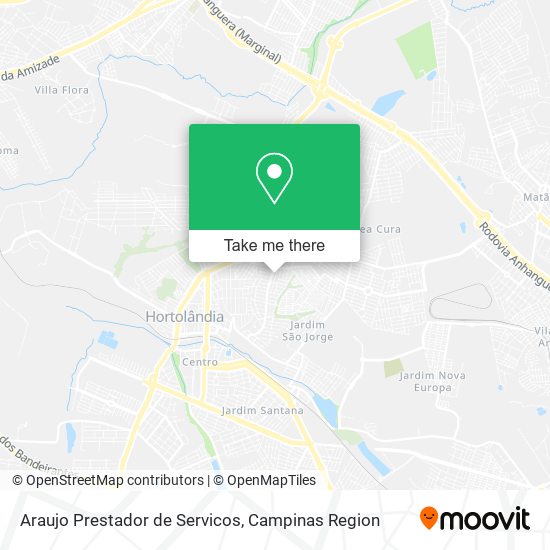 Araujo Prestador de Servicos map