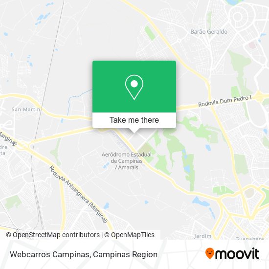 Webcarros Campinas map