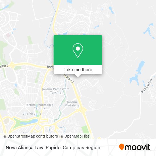 Nova Aliança Lava Rápido map