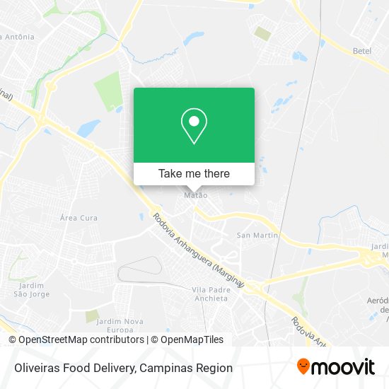 Oliveiras Food Delivery map