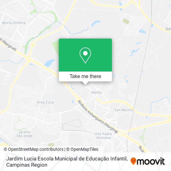 Mapa Jardim Lucia Escola Municipal de Educação Infantil