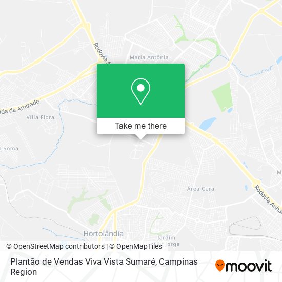 Plantão de Vendas Viva Vista Sumaré map