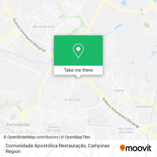 Mapa Comunidade Apostólica Restauração