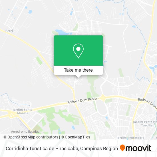 Mapa Corridinha Turística de Piracicaba