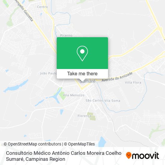 Consultório Médico Antônio Carlos Moreira Coelho Sumaré map