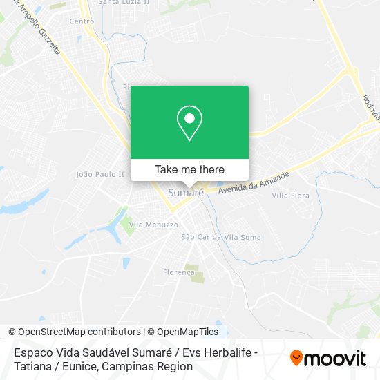 Espaco Vida Saudável Sumaré / Evs Herbalife - Tatiana / Eunice map