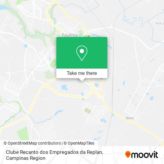 Clube Recanto dos Empregados da Replan map