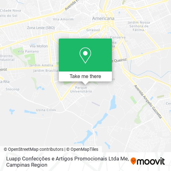 Luapp Confecções e Artigos Promocionais Ltda Me map