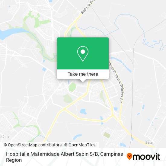 Hospital e Maternidade Albert Sabin S / B map