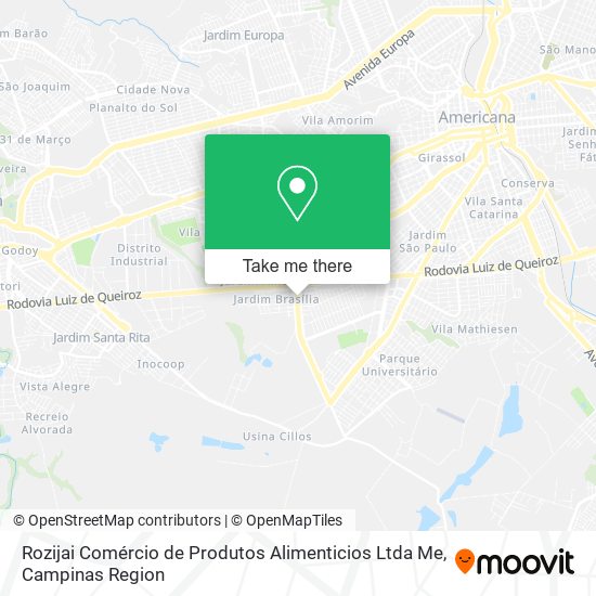 Mapa Rozijai Comércio de Produtos Alimenticios Ltda Me