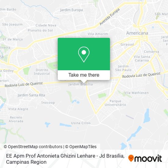 EE Apm Prof Antonieta Ghizini Lenhare - Jd Brasília map