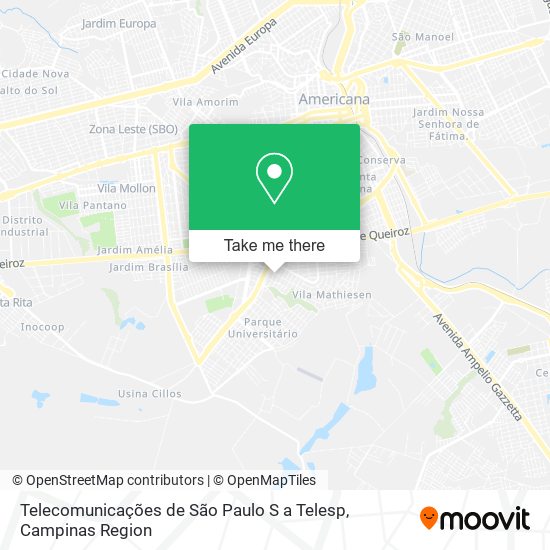 Telecomunicações de São Paulo S a Telesp map