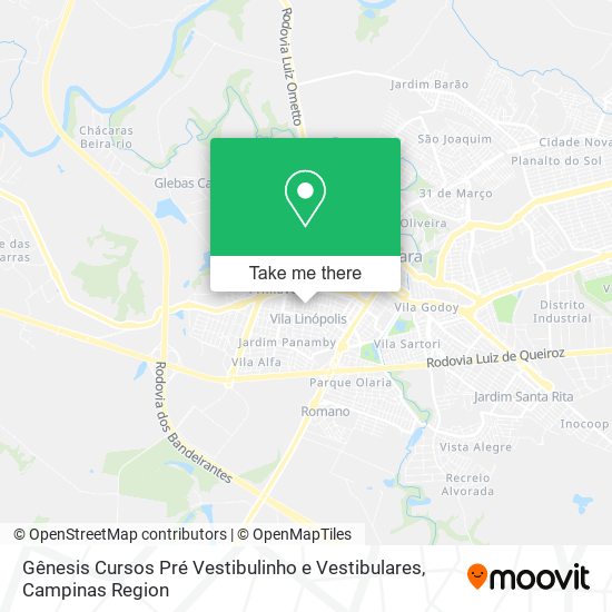 Gênesis Cursos Pré Vestibulinho e Vestibulares map