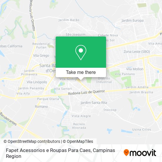Fapet Acessorios e Roupas Para Caes map