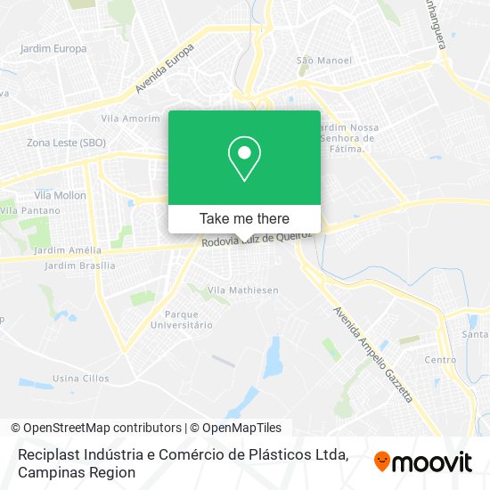 Mapa Reciplast Indústria e Comércio de Plásticos Ltda