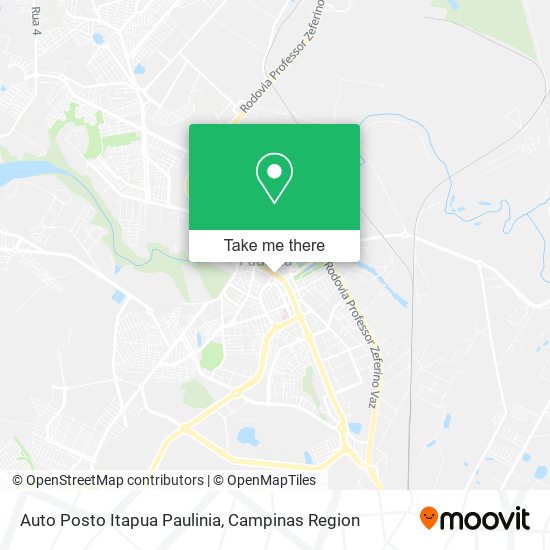 Mapa Auto Posto Itapua Paulinia