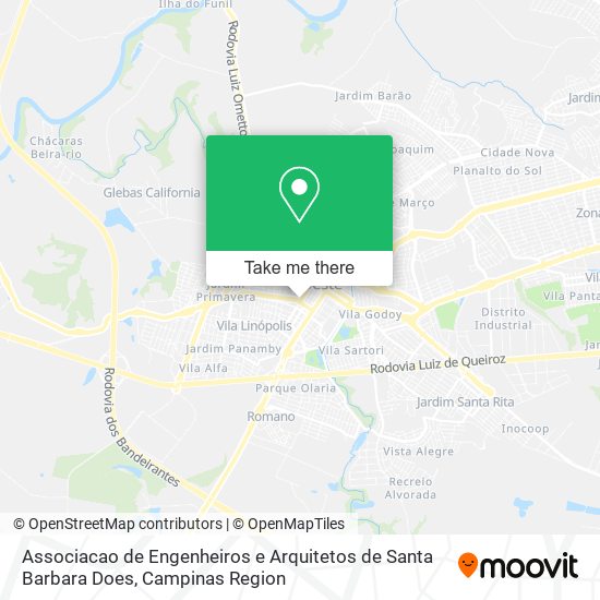 Associacao de Engenheiros e Arquitetos de Santa Barbara Does map