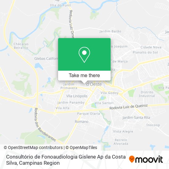 Consultório de Fonoaudiologia Gislene Ap da Costa Silva map