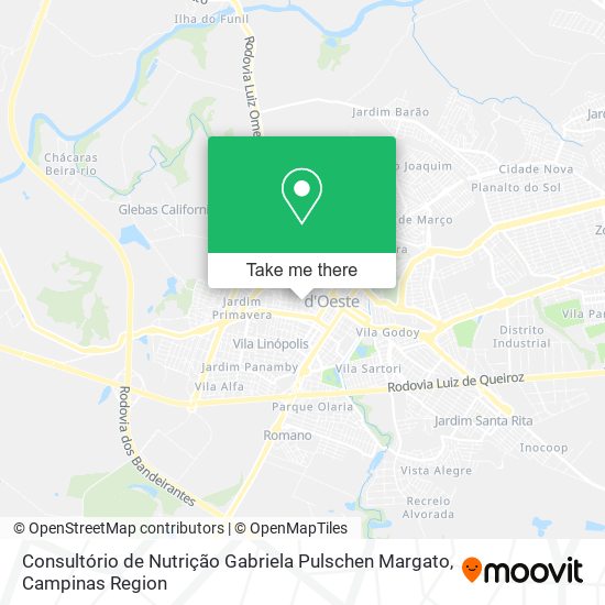 Mapa Consultório de Nutrição Gabriela Pulschen Margato