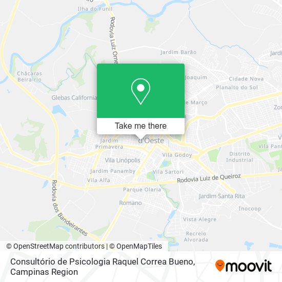 Consultório de Psicologia Raquel Correa Bueno map