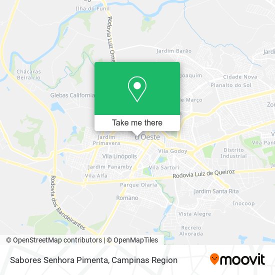 Sabores Senhora Pimenta map