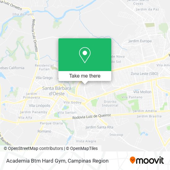 Mapa Academia Btm Hard Gym