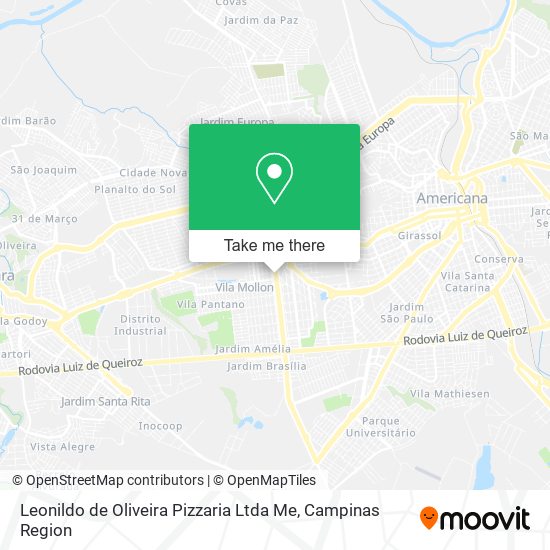 Leonildo de Oliveira Pizzaria Ltda Me map