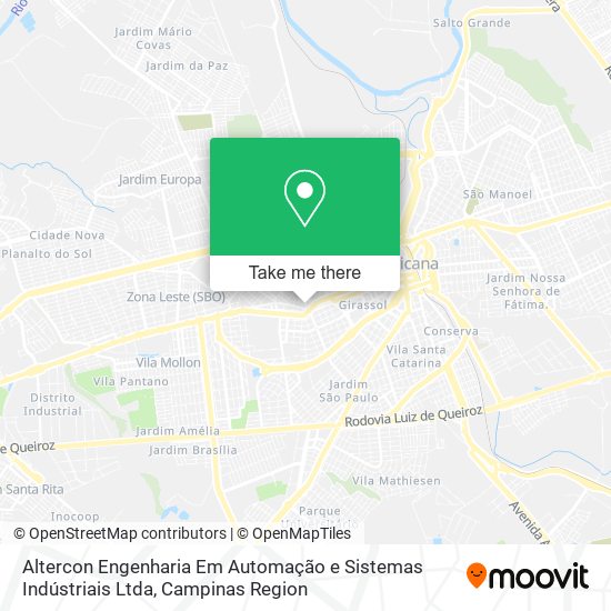 Altercon Engenharia Em Automação e Sistemas Indústriais Ltda map