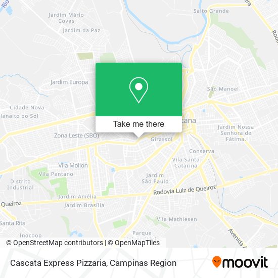 Cascata Express Pizzaria map