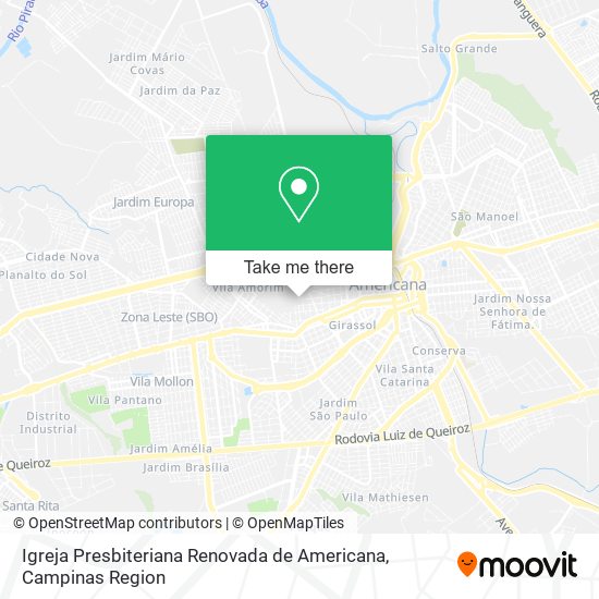 Igreja Presbiteriana Renovada de Americana map