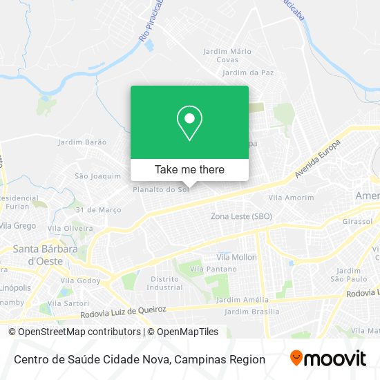 Mapa Centro de Saúde Cidade Nova