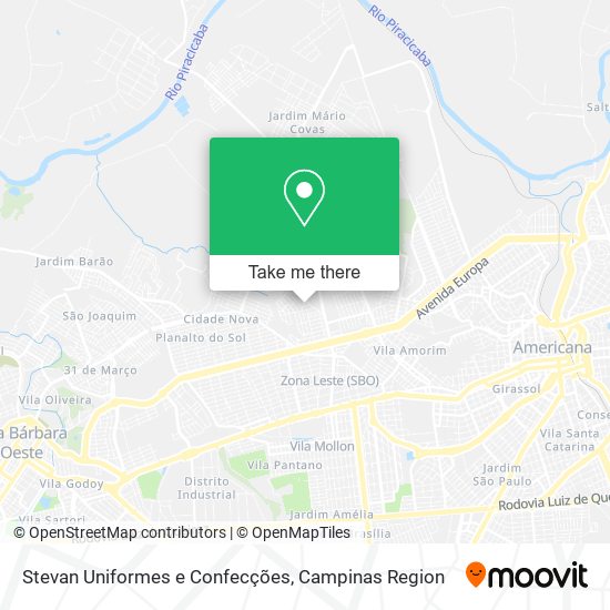 Stevan Uniformes e Confecções map