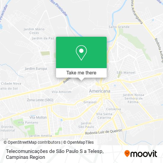 Telecomunicações de São Paulo S a Telesp map
