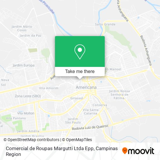 Mapa Comercial de Roupas Margutti Ltda Epp