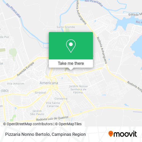 Mapa Pizzaria Nonno Bertolo