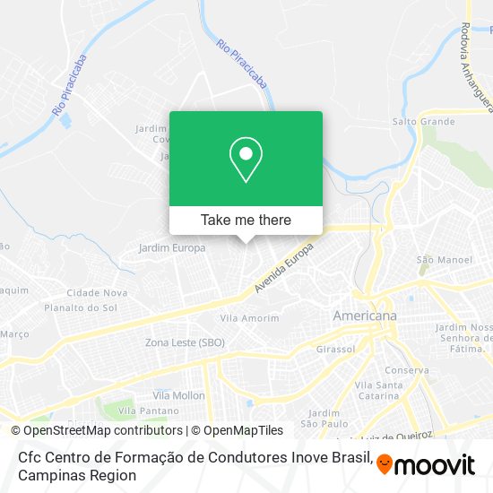 Cfc Centro de Formação de Condutores Inove Brasil map