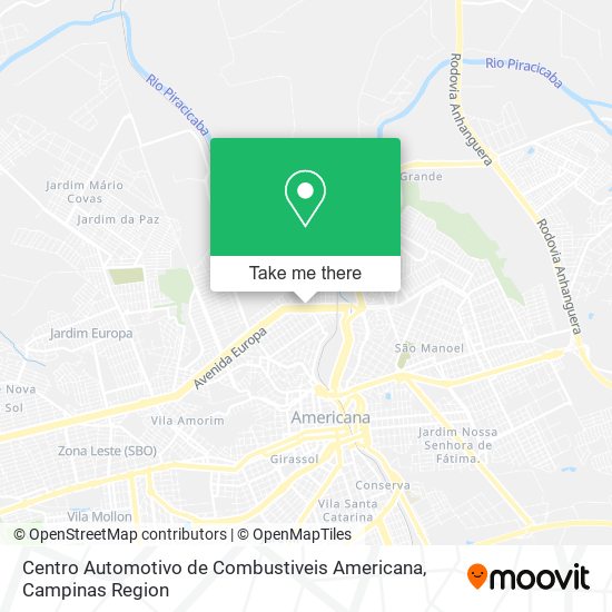 Centro Automotivo de Combustiveis Americana map