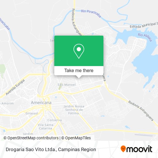 Mapa Drogaria Sao Vito Ltda.
