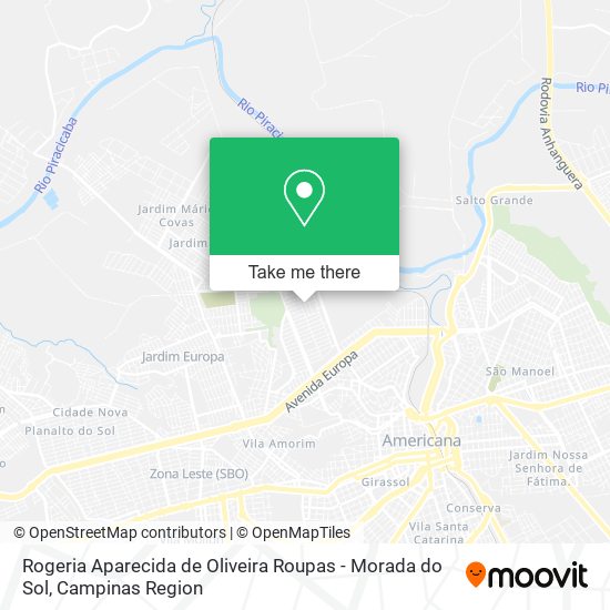 Mapa Rogeria Aparecida de Oliveira Roupas - Morada do Sol