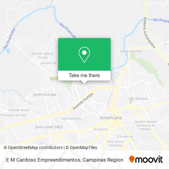 Mapa E M Cardoso Empreendimentos